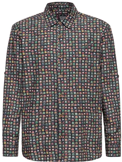 King Kerosin Aop Shirt Off Black (ARM393007)