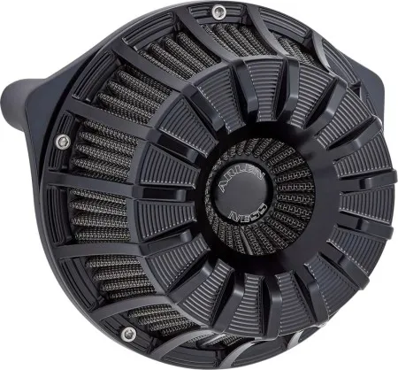 Arlen Ness 15-Spoke Inverted Series Air Cleaner Kit In Black Finish For Harley Davidson 2025-2026 Softail & 2023-2026 Touring M8 (Gen 2) Models (600-223)