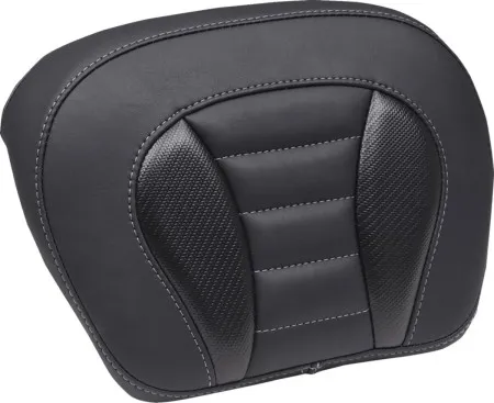 Mustang Deluxe Touring Chopped Tour-Pak Sissy Bar Pad With Gun Metal Grey Stitching For Harley Davidson 2023-2025 Touring FLHX Street Glide & FLTR Road Glide Models (88405GM)