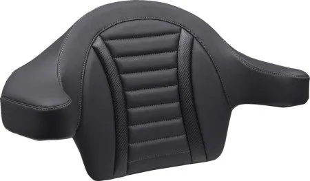 Mustang Deluxe Extended Arm Wrap-Around Backrest With Gun Metal Grey Stitching For Harley Davidson 2023-2025 Touring FLHX Street Glide & FLTR Road Glide Models (88403GM)