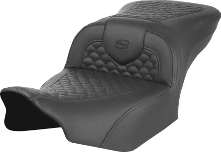 Saddlemen Standard Reach Dragon Scale Stitched Roadsofa Seat With Black Stitching For Harley Davidson 2023-2025 Touring FLHX Street Glide & FLTR Road Glide Models (823-07-20800)