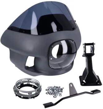 Doss M8 Fairing Cowl Kit, Unpainted Fibreglass, For Harley Davidson 2018-2024 FXBB Street Bob, FXLR Low Rider & FXFB Fat Bob (XF2906E07-05-SET)