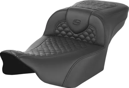 Saddlemen Extended Reach Dragon Scale Stitched Roadsofa Seat With Black Stitching For Harley Davidson 2023-2025 Touring FLHX Street Glide & FLTR Road Glide Models (823-07-20900)