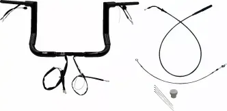 Fat Baggers EZ Install Wired Handlebars 1-1/2 Inch Flat Top 12 Inch Black (649012-B)