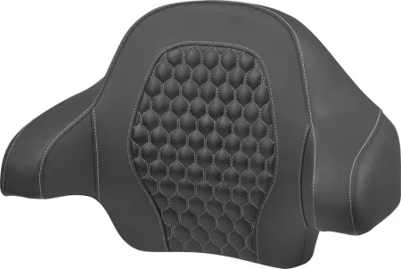 Saddlemen Honeycomb Tour Pack Backrest Pad With Silver Stitching For Harley Davidson 2014-2025 FLHR, FLHT, FLHX & FLTR Touring Models (814-07-15105)