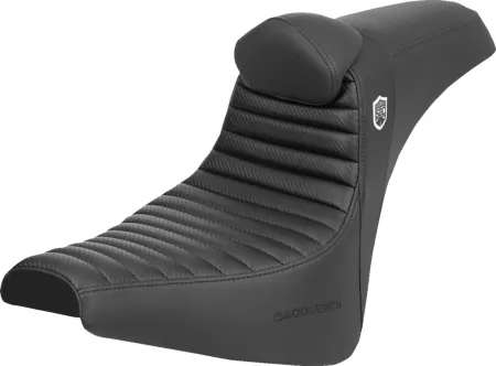 Saddlemen Pro Series SDC Performance Tuck & Roll Gripper Seat With Drivers Lumbar Backrest For Harley Davidson 2018-2025 FXBB Street Bob & FXST Standard Models (SC81830TB)