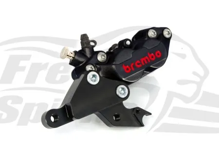 Free Spirits Front 4 Piston Brake Caliper In Black For Indian Scout 1250 Models (103804K)