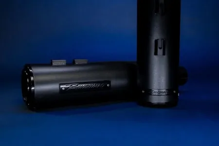 Rinehart Midnight 4.5 HP45 XL Slip-on Muffler Black With Black End Cap & Badge For Harley Davidson 2017-2023 Touring Models (500-1113)