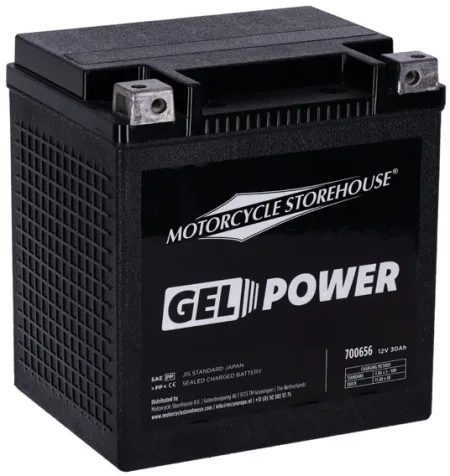 MCS Nano Series Sealed Gel Battery 12V, 30AH, 416CCA For Harley Davidson 1997-2025 Touring & 2009-2025 Trike Models (GHD30HL-BS)
