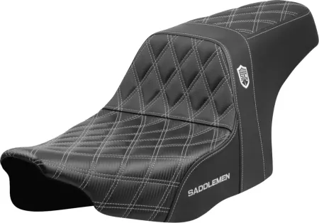 Saddlemen Pro Series SDC Performance Gripper Seat With Silver Stitching For Harley Davidson 2023-2025 Touring FLHX Street Glide & FLTR Road Glide Models (SC82307D5)