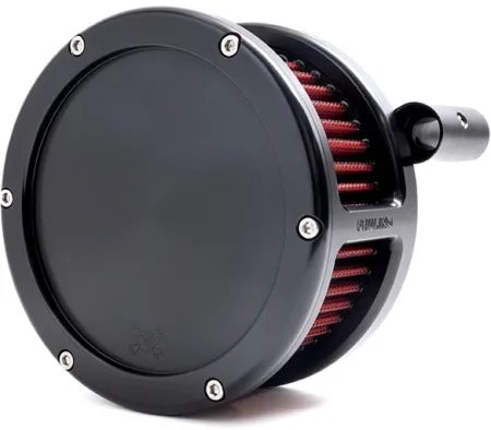 Feuling BA Solid Cover Air Cleaner Kit In Black With Red Filter For Harley Davidson 1993-1999 Dyna, Softail & Touring Models (5463)