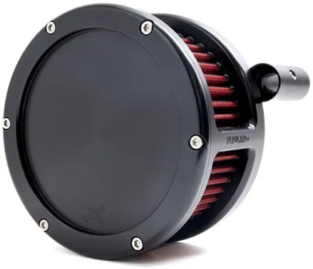 Feuling BA Solid Cover Air Cleaner Kit In Black With Red Filter For Harley Davidson 2008-2016 FLT / 2016-2017 FLST & FXDLS (Fly By Wire) Models (5453)