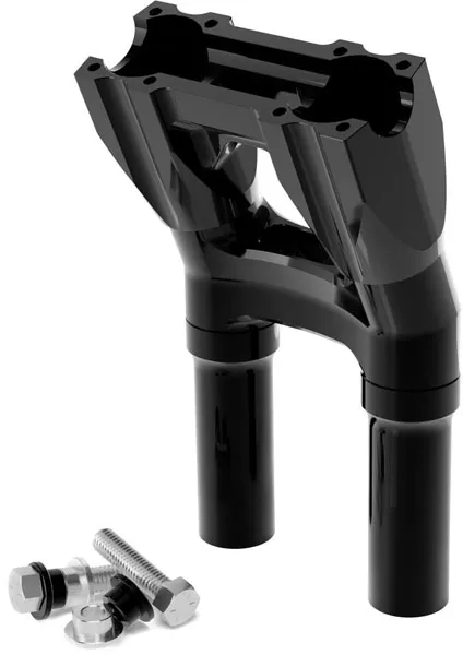 Kraus 8 Inch Topless Isolated Kickback Risers With 1 1/8 Clamping Area In Black Finish (UN-ISO-98-B)