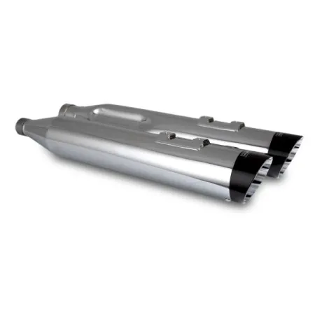 Vance & Hines Razorback 450 Slip-On Mufflers In Chrome For Harley Davidson 2015-2025 Touring Models (Excl. Trikes) (17960)