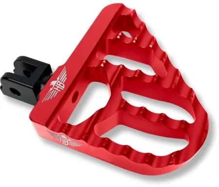 Heinz Bikes Performance Passenger Mini Floorboards V2 In Red For Harley Davidson 2018-2025 M8 Softail Models (HB-MFBV2-M8P-R)