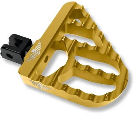Heinz Bikes Performance Passenger Mini Floorboards V2 In Gold For Harley Davidson 2018-2025 M8 Softail Models (HB-MFBV2-M8P-G)