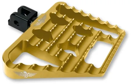 Heinz Bikes Performance Passenger Mini Floorboards V1 In Gold For Harley Davidson 2018-2025 M8 Softail Models (HB-MFBV1-M8P-G)