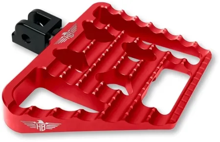 Heinz Bikes Performance Driver Mini Floorboards V1 In Red For Harley Davidson 2018-2025 M8 Softail Models (HB-MFBV1-M8-R)