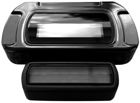 Heinz Bikes Square Style Digital Gauge Mount For Clubstyle Risers In Black For Harley Davidson 2018-2025 Softail Models (HB-RGM-B)