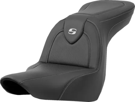 Saddlemen Carbon Fiber Roadsofa Seat For Harley Davidson 2018-2025 Softail FLSB Sport Glide & FXLRS/FXLRST Low Rider S/ST Models (818-29-185)