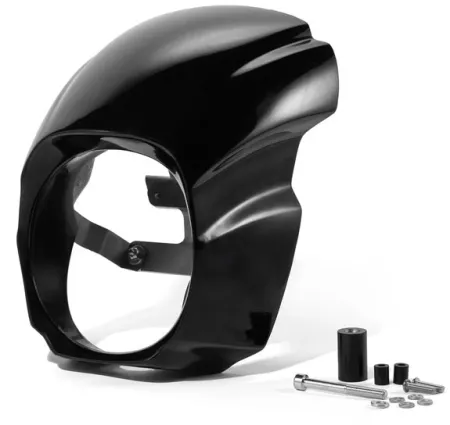 Killer Custom Tomahawk Series Headlight Fairing In Black For Indian 2015-2024 Scout Models (Unpainted) (FF-IND-SC)
