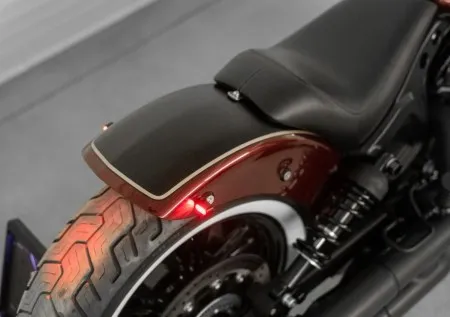 Killer Custom Tomahawk Rear Fender In Black For Indian 2015-2024 Scout Models (Unpainted, Predrilled) (RF-IND-AVG)
