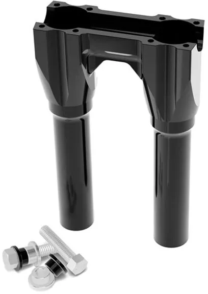 Kraus 8 Inch Topless Isolated Straight Risers In Black Finish With 1 Inch Clamping Area (UN-ISO-48-B)