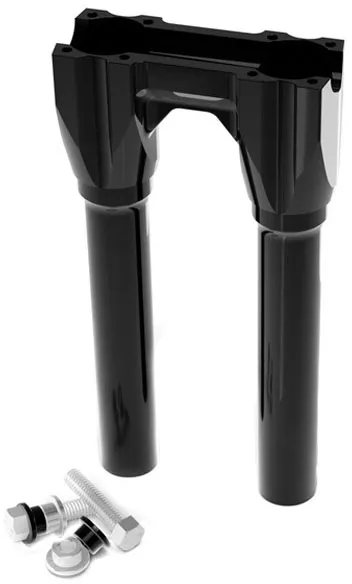 Kraus 10 Inch Topless Isolated Straight Risers In Black Finish With 1 Inch Clamping Area (UN-ISO-40-B)