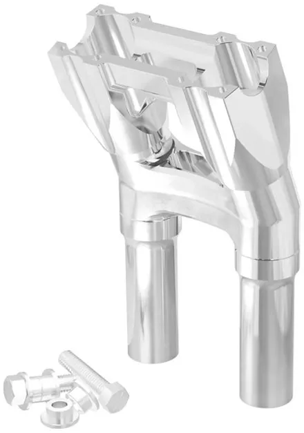 Kraus 8 Inch Topless Isolated Kickback Risers With 1 1/8 Clamping Area In Raw Finish (UN-ISO-98-M)