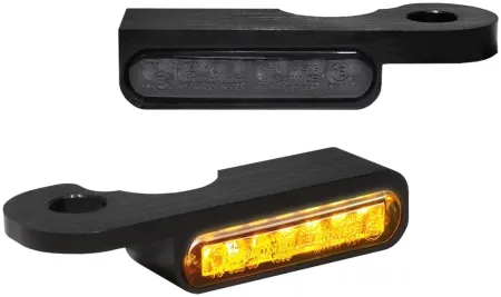 Heinz Bikes Stripes LED Handlebar Turn Signals In Black No PL For Harley Davidson 2021-2025 Touring Models (HBTS-FLH21)