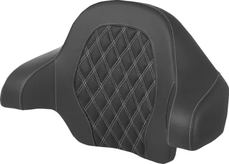 Saddlemen Lattice Stitched Tour Pack Backrest Pad With Silver Stitching For Harley Davidson 2014-2025 FLHR, FLHT, FLHX & FLTR Touring Models (814-07-15005)