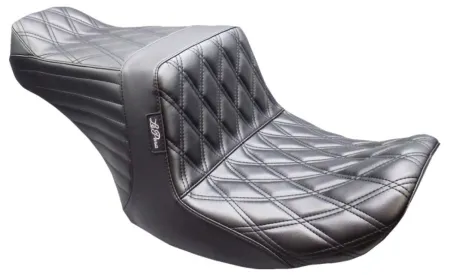 Le Pera Tailwhip Up Front Double Diamond Stitched Seat For Harley Davidson 2023-2025 Touring FLHX Street Glide & FLTR Road Glide Models (LVU-587DD)