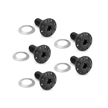 Arlen Ness Titanium Brake Rotor Bolt Kit In Black For 2006-2017 FXD Dyna & 2002-2017 V-Rod Models (300-921)