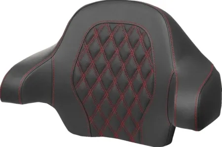 Saddlemen Lattice Stitched Tour Pack Backrest Pad With Blue Stitching For Harley Davidson 2014-2025 FLHR, FLHT, FLHX & FLTR Touring Models (814-07-15001)