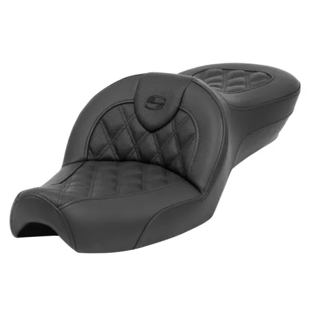 Saddlemen Standard Reach Lattice Stitched Roadsofa Seat For Harley Davidson 1979-2003 XL Sportster Models (879-03-182)