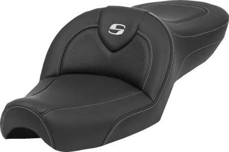 Saddlemen Standard Reach Carbon Fiber Roadsofa Seat For Harley Davidson 1979-2003 XL Sportster Models (879-03-185)