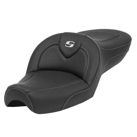 Saddlemen Standard Reach Carbon Fiber Roadsofa Seat For Harley Davidson 1979-2003 XL Sportster Models (879-03-185)