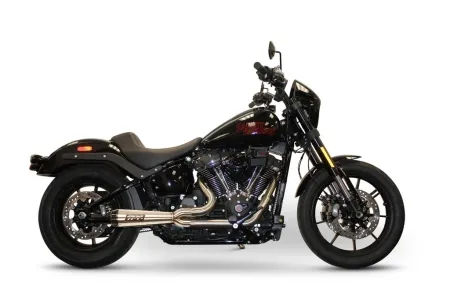 Two Brothers Racing 2-Into-1 Competition-S Exhaust In Brushed Stainless Finish For 2025 Softail Street Bob & Low Rider S (005-5590199)