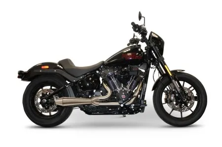 Two Brothers Racing 2-Into-1 Gen II Exhaust In Brushed Stainless Finish For 2025-2026 Softail Street Bob & Low Rider S (005-5600199)