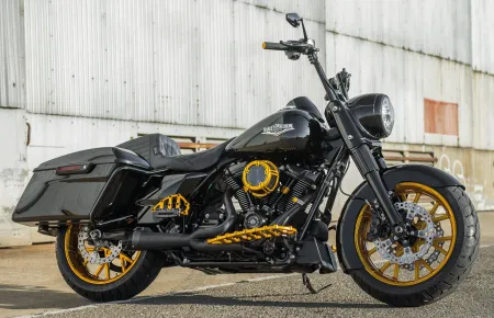 Two Brothers Racing 2-Into-1 Shorty Turnout Exhaust In Ceramic Black Finish For 2025-2026 Softail Street Bob & Low Rider S (005-5610199-B)