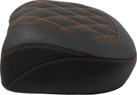 Mustang Wide Tripper Passenger Seat With Mandarin Orange Stitching For Harley Davidson 2023-2025 Touring FLHX Street Glide & FLTR Road Glide Models (88511MO)