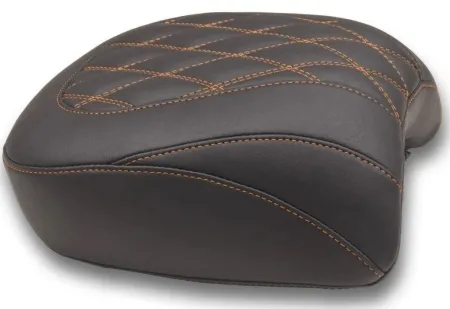Mustang Wide Tripper Passenger Seat With Mandarin Orange Stitching For Harley Davidson 2023-2025 Touring FLHX Street Glide & FLTR Road Glide Models (88511MO)