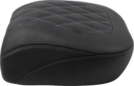 Mustang Wide Tripper Passenger Seat With Sky Blue Stitching For Harley Davidson 2023-2025 Touring FLHX Street Glide & FLTR Road Glide Models (88511SB)