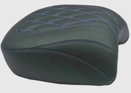 Mustang Wide Tripper Passenger Seat With Sky Blue Stitching For Harley Davidson 2023-2025 Touring FLHX Street Glide & FLTR Road Glide Models (88511SB)