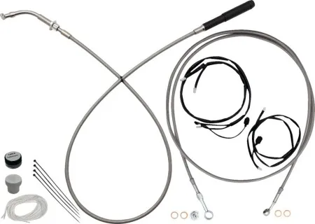 Fat Baggers Ez Install Upper Clutch Cable - 16 Handlebars - Braided Stainless Steel (249916)