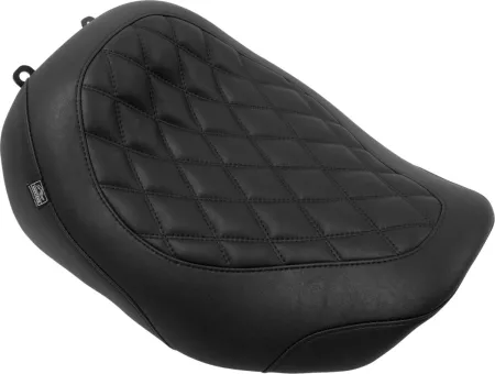 Mustang Double Diamond Wide Tripper Solo Seat Without Driver Backrest With Black Stitching For Harley Davidson 2023-2025 Touring FLHX Street Glide & FLTR Road Glide Models (88503)