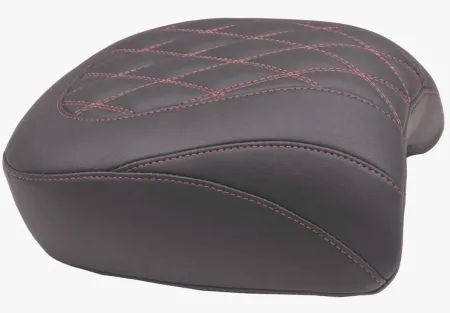 Mustang Wide Tripper Passenger Seat With Dark Cherry Stitching For Harley Davidson 2023-2025 Touring FLHX Street Glide & FLTR Road Glide Models (88511DC)