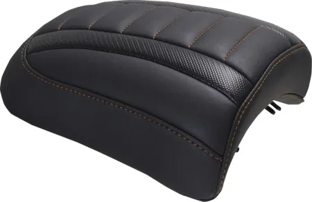 Mustang Deluxe Padded Passenger Seat Cowl With Mandarin Orange Stitching For Harley Davidson 2023-2025 Touring FLHX Street Glide & FLTR Road Glide Models (88610MO)