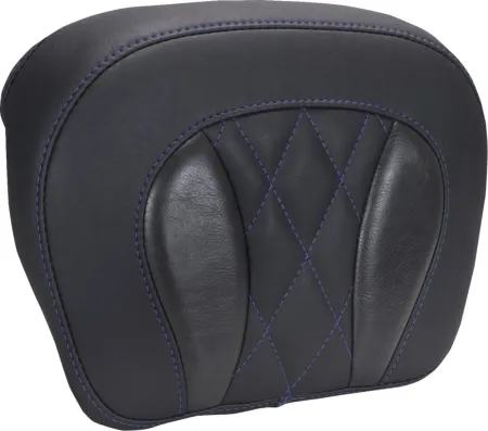 Mustang Deluxe Diamond Chopped Sissy Bar Pad With Sky Blue Stitching For Harley Davidson 2023-2025 Touring FLHX Street Glide & FLTR Road Glide Models (88440SB)