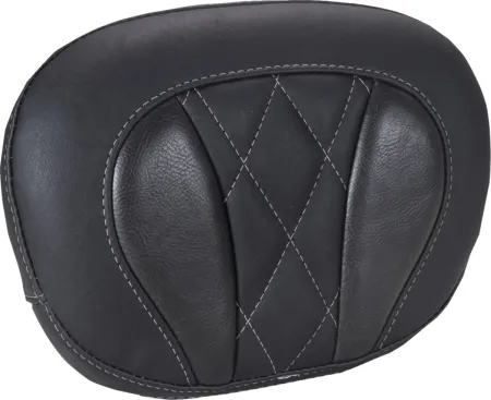 Mustang Deluxe Diamond Stitched Sissy Bar Pad With Gun Metal Grey Stitching For Harley Davidson 2023-2025 Touring FLHX Street Glide & FLTR Road Glide Models (88450GM)
